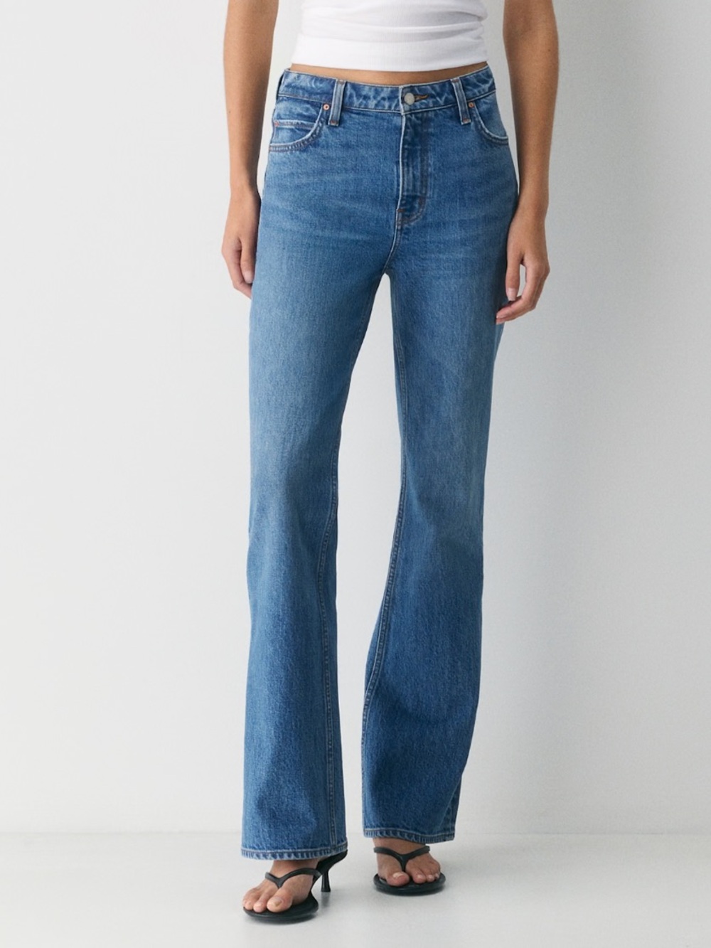 Denim Forum Denim Forum 001 Slim Hi-rise Bootcut Jean Blue Bootcut